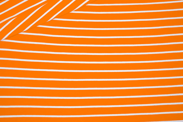 ОЕ Футер 2х нитка петля полоска oranj 2063 190гр 190см рулон